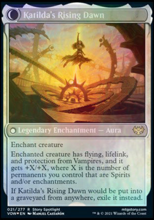 Katilda, Dawnhart Martyr // Katilda's Rising Dawn [Innistrad: Crimson Vow Prerelease Promos] - Destination Retro