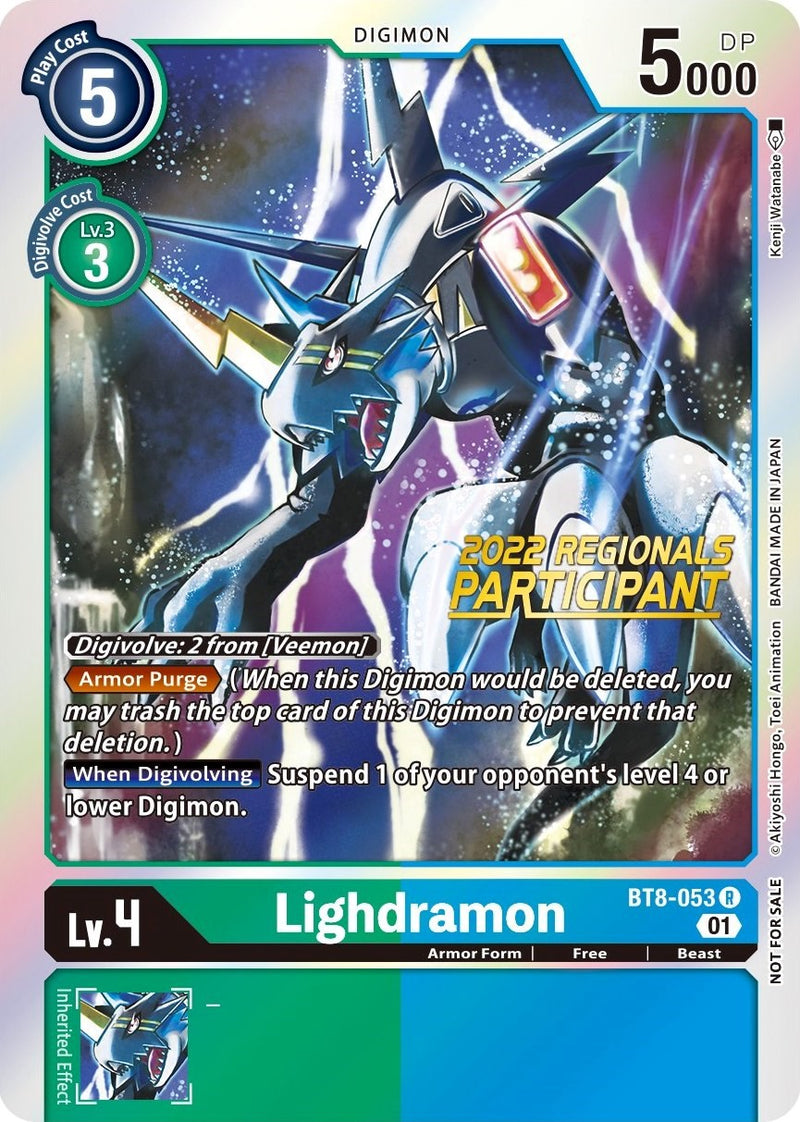 Lighdramon [BT8-053] (2022 Championship Offline Regional) (Online Participant) [New Awakening Promos] - Destination Retro