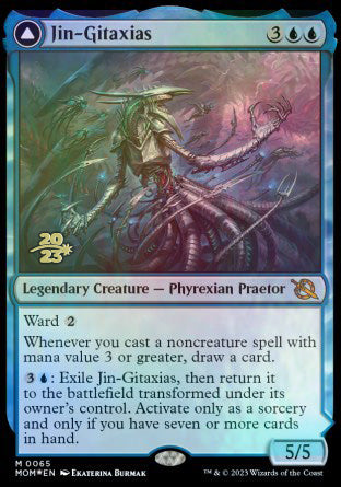 Jin-Gitaxias // The Great Synthesis [March of the Machine Prerelease Promos] - Destination Retro