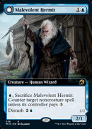 Malevolent Hermit // Benevolent Geist (Extended Art) [Innistrad: Midnight Hunt] - Destination Retro