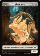 Glimmer // Spirit (0006) Double-Sided Token [Duskmourn: House of Horror Tokens] - Destination Retro