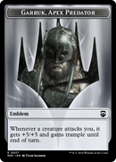 Garruk, Apex Predator Emblem // Saproling Double-Sided Token [Modern Horizons 3 Commander Tokens] - Destination Retro