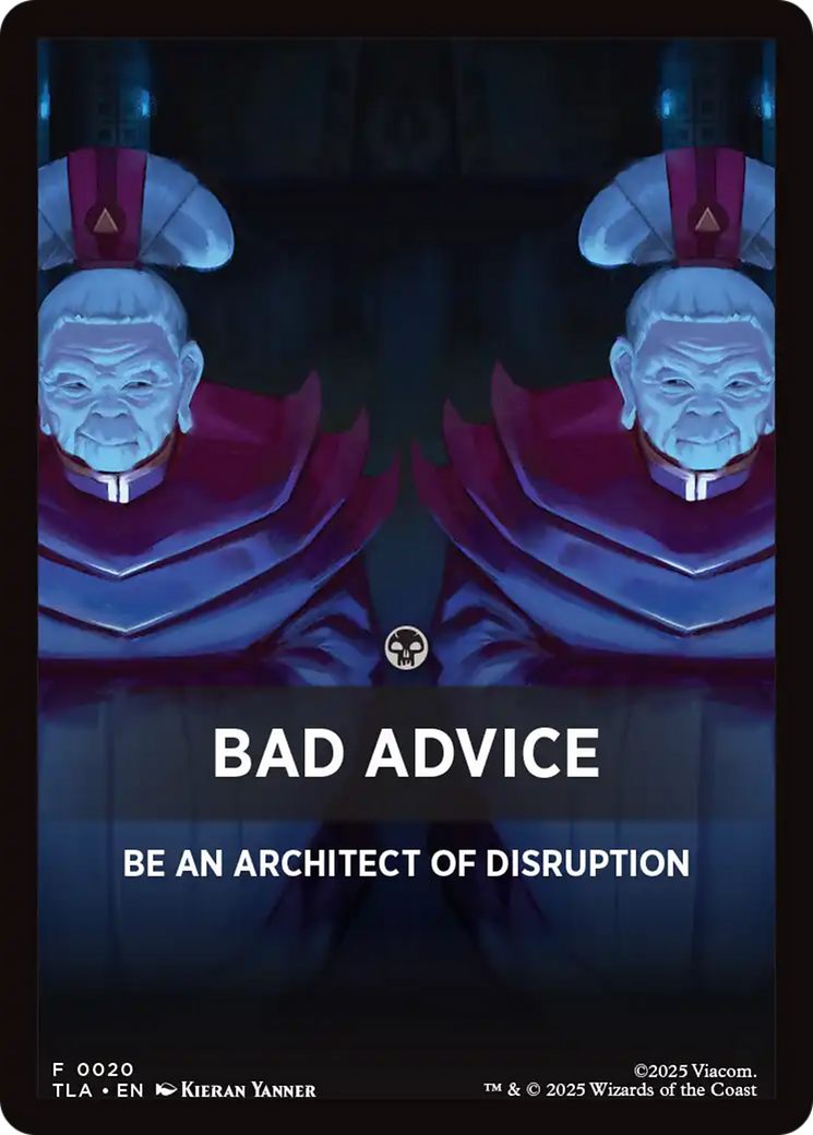 Bad Advice Theme Card [Avatar: The Last Airbender Tokens] - Destination Retro