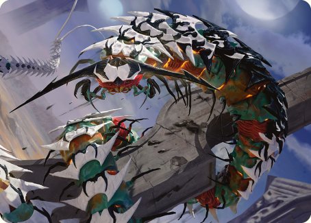 Atraxa's Skitterfang Art Card [Phyrexia: All Will Be One Art Series] - Destination Retro