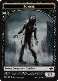 Zombie (007) // Wrenn and Six Emblem (021) Double-Sided Token [Modern Horizons Tokens] - Destination Retro