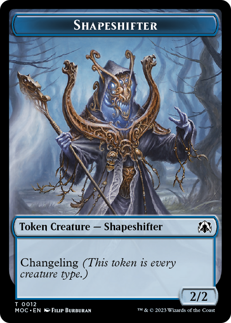 Blood // Shapeshifter Double-Sided Token [March of the Machine Commander Tokens] - Destination Retro