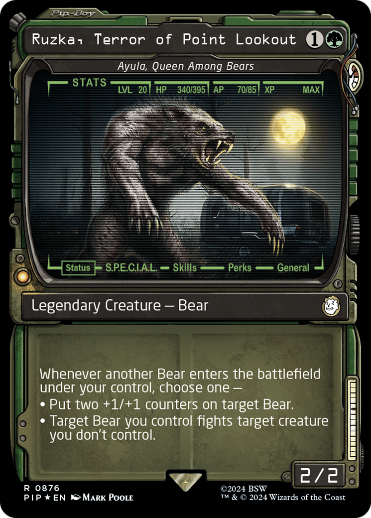 Ruzka, Terror of Point Lookout - Ayula, Queen Among Bears (Showcase) (Surge Foil) [Fallout] - Destination Retro