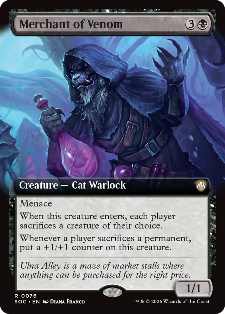 Merchant of Venom (Extended Art) [Secrets of Strixhaven Commander] - Destination Retro
