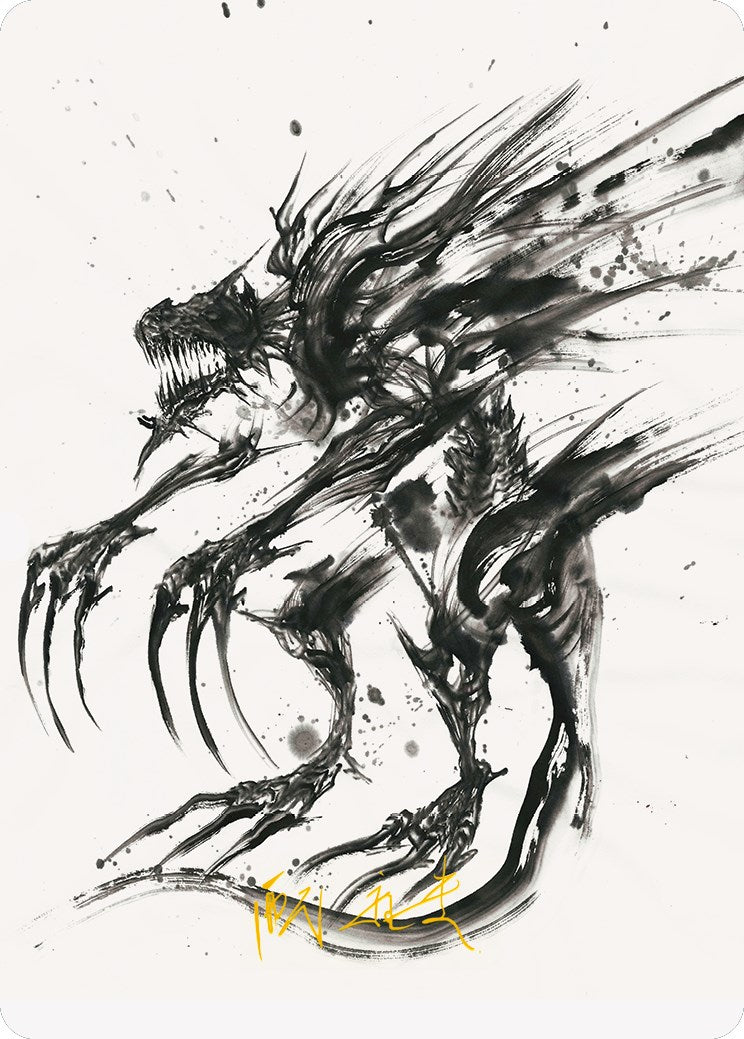 Phyrexian Obliterator Art Card (Gold-Stamped Signature) [Phyrexia: All Will Be One Art Series] - Destination Retro