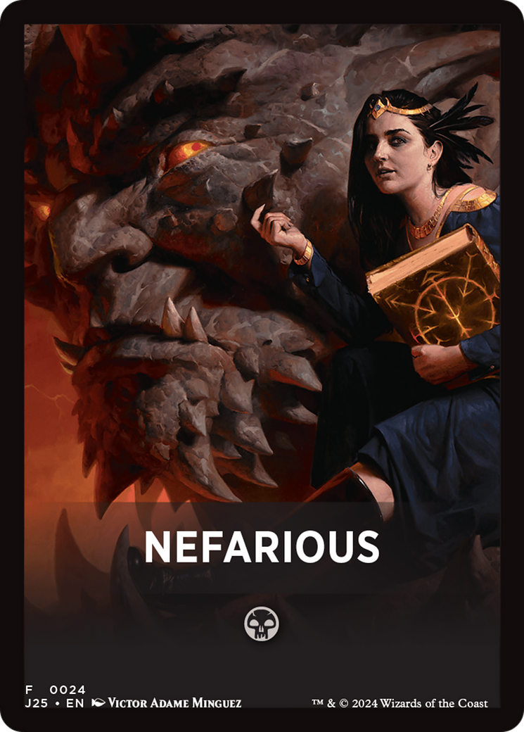 Nefarious Theme Card [Foundations Jumpstart Front Cards] - Destination Retro