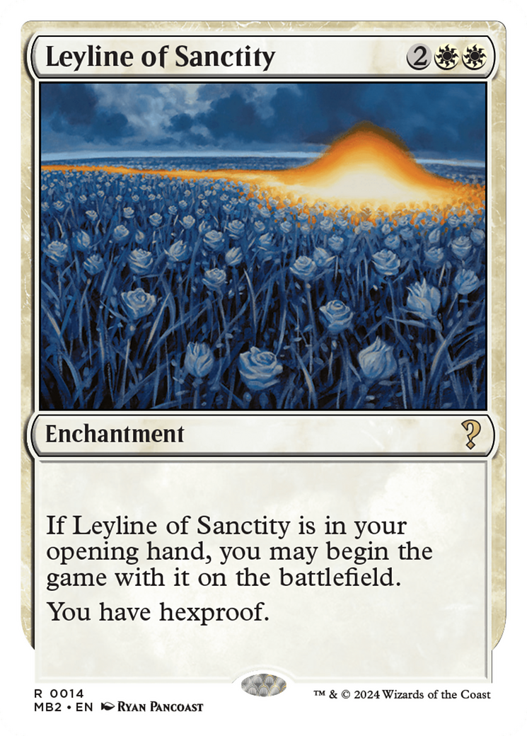 Leyline of Sanctity (White Border) [Mystery Booster 2] - Destination Retro