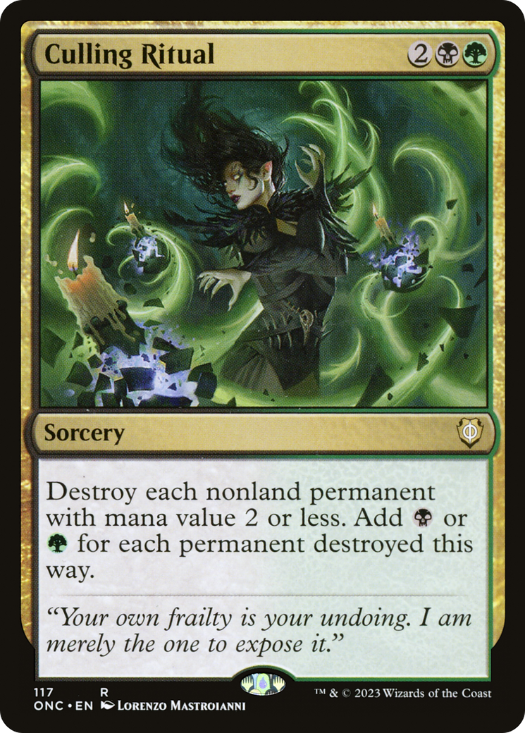 Culling Ritual [Phyrexia: All Will Be One Commander] - Destination Retro