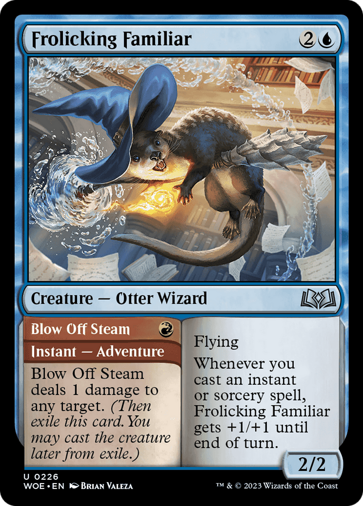 Frolicking Familiar // Blow Off Steam [Wilds of Eldraine] - Destination Retro