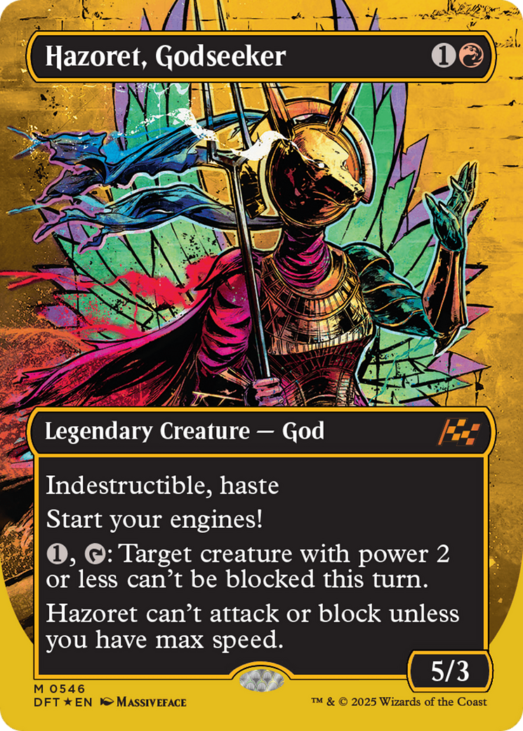Hazoret, Godseeker (Borderless) (First-Place Foil) [Aetherdrift] - Destination Retro