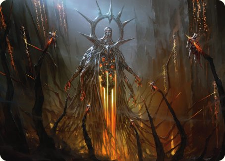 Solphim, Mayhem Dominus Art Card [Phyrexia: All Will Be One Art Series] - Destination Retro