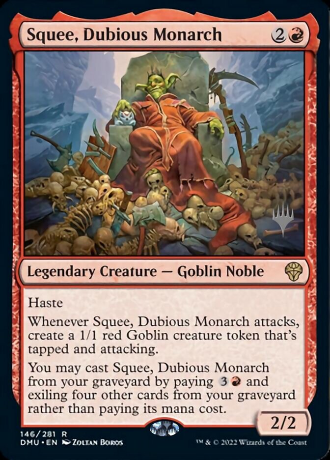 Squee, Dubious Monarch (Promo Pack) [Dominaria United Promos] - Destination Retro