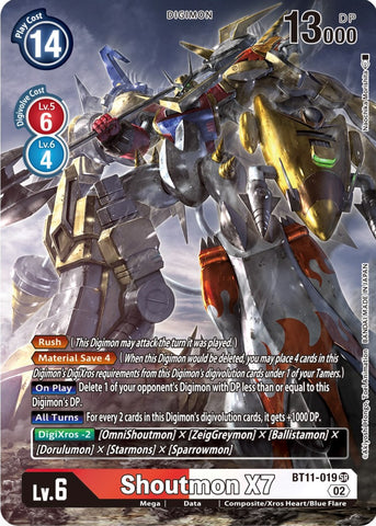Shoutmon X7 [BT11-019] (Alternate Art) [Dimensional Phase] - Destination Retro