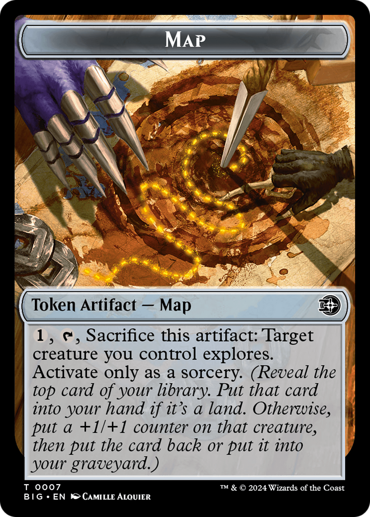 Map // Plot Double-Sided Token [Outlaws of Thunder Junction: The Big Score Tokens] - Destination Retro