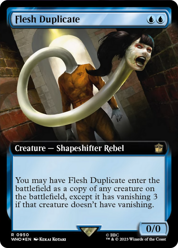 Flesh Duplicate (Extended Art) (Surge Foil) [Doctor Who] - Destination Retro