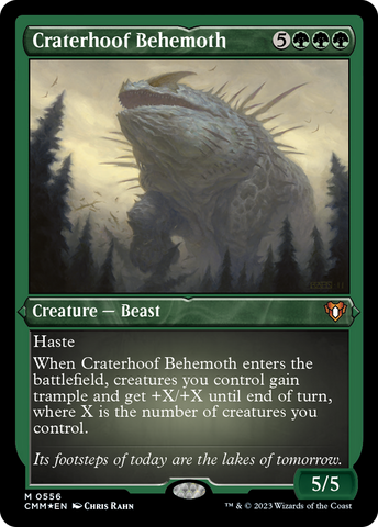 Craterhoof Behemoth (Foil Etched) [Commander Masters] - Destination Retro