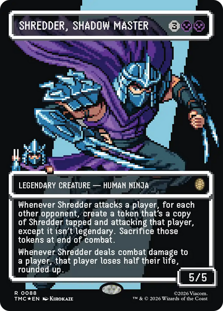 Shredder, Shadow Master (Borderless) (Surge Foil) [Teenage Mutant Ninja Turtles Commander] - Destination Retro