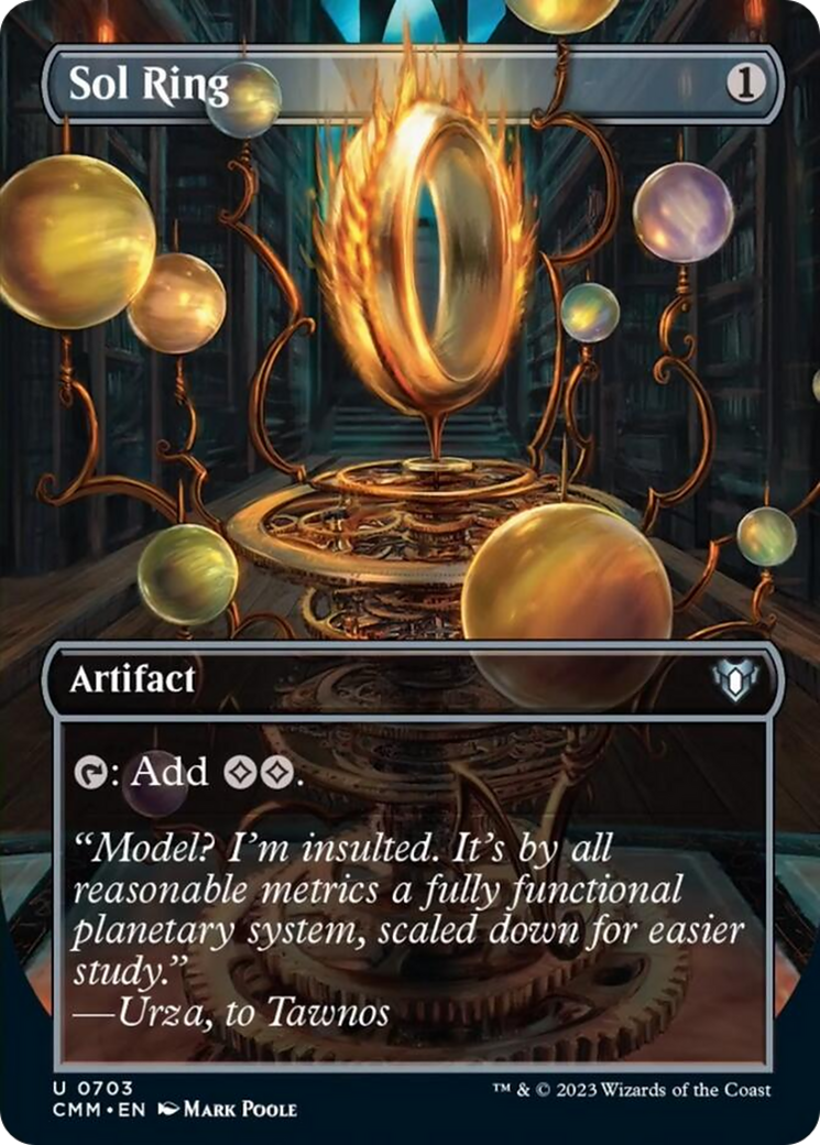 Sol Ring (Borderless Alternate Art) [Commander Masters] - Destination Retro