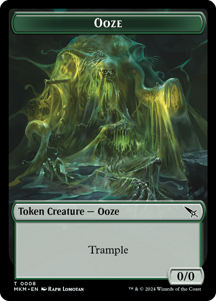 Ooze // A Mysterious Creature Double-Sided Token [Murders at Karlov Manor Tokens] - Destination Retro