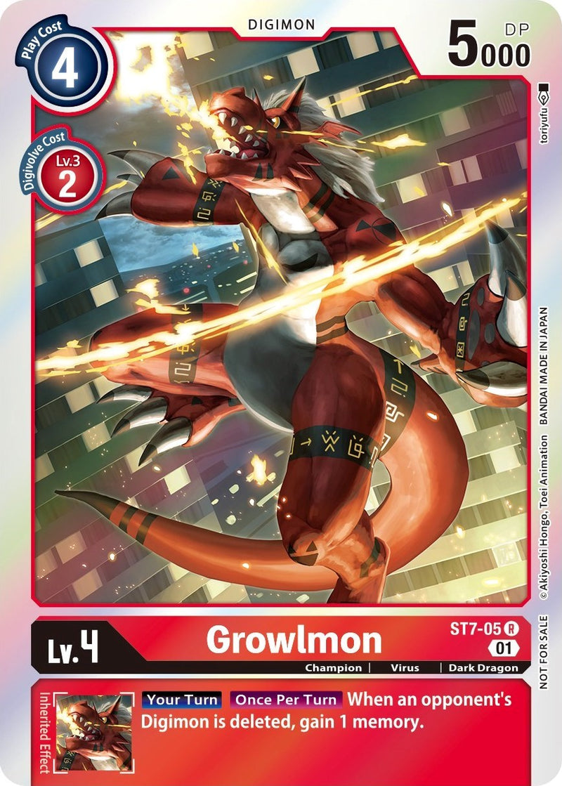 Growlmon [ST7-05] (Gen Con 2022) [Starter Deck: Gallantmon Promos] - Destination Retro