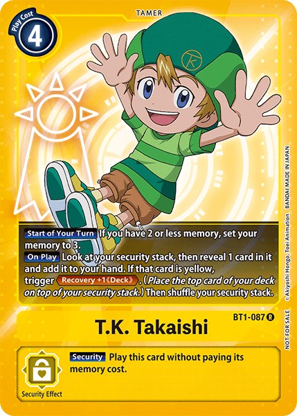 T.K. Takaishi [BT1-087] (Official Tournament Pack Vol.3) [Release Special Booster Promos] - Destination Retro