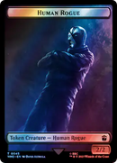 Human Rogue // Dinosaur Double-Sided Token (Surge Foil) [Doctor Who Tokens] - Destination Retro
