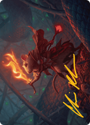 Emberheart Challenger Art Card (Gold-Stamped Signature) [Bloomburrow Art Series] - Destination Retro