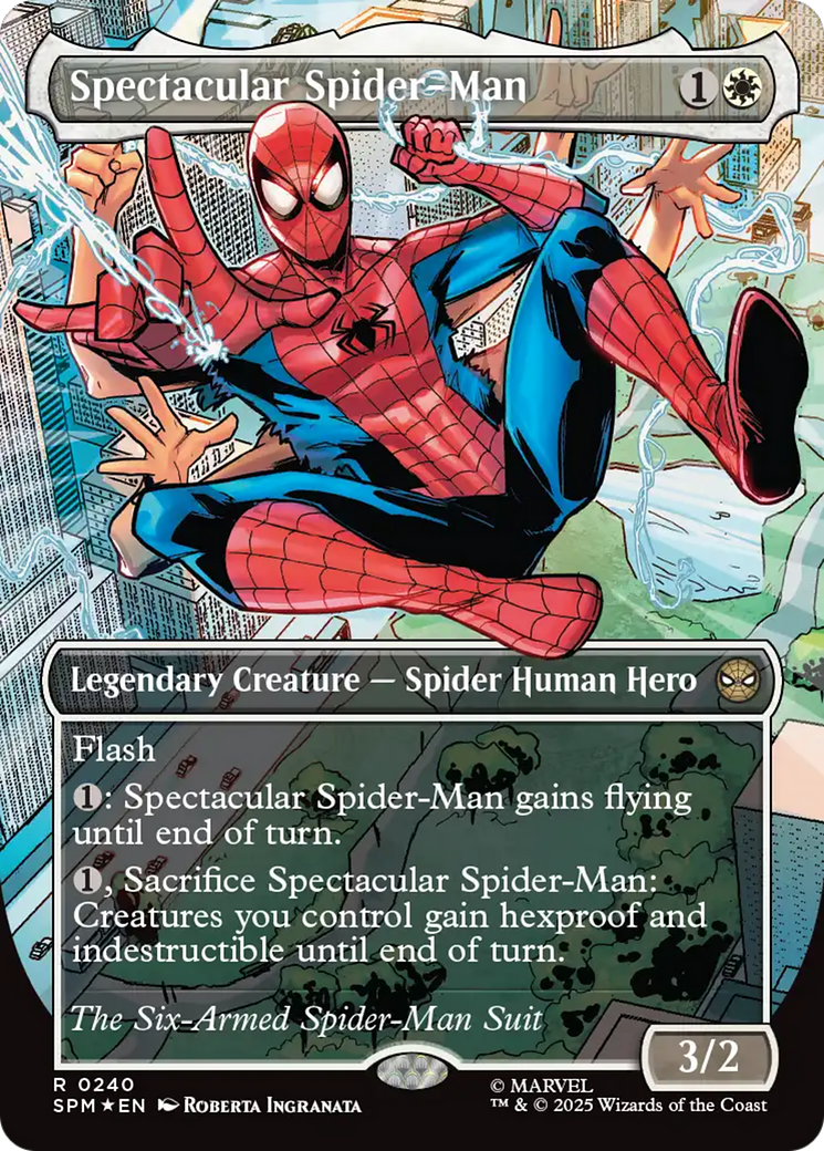 Spectacular Spider-Man (0240) (Borderless) (Textured Foil) [Marvel's Spider-Man] - Destination Retro