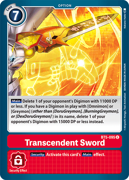 Transcendent Sword [BT5-095] [Battle of Omni] - Destination Retro