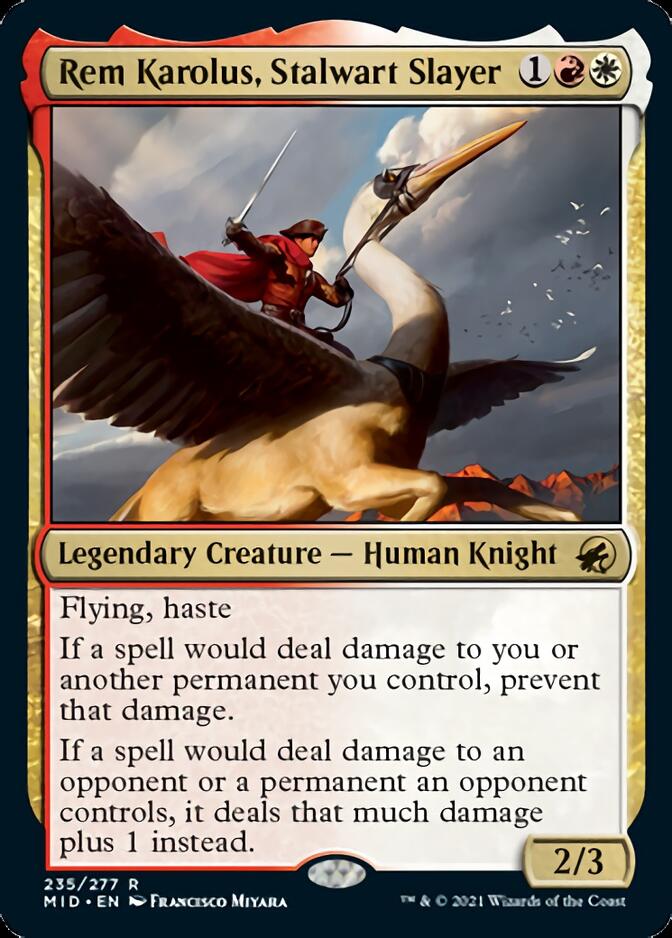 Rem Karolus, Stalwart Slayer [Innistrad: Midnight Hunt] - Destination Retro
