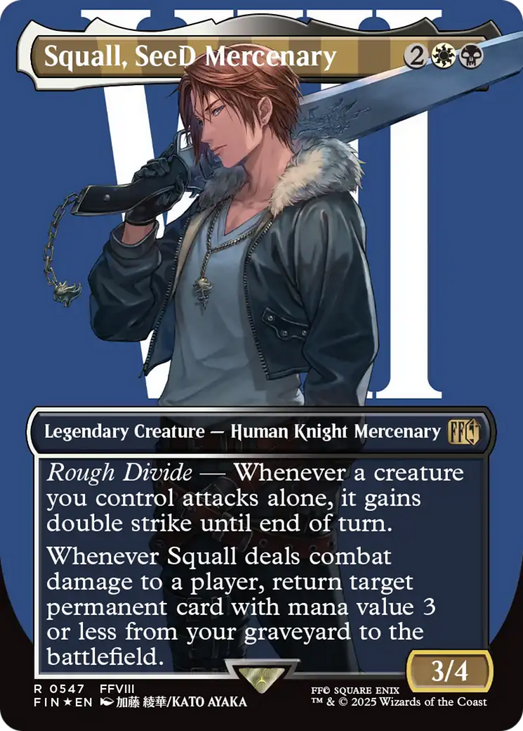 Squall, SeeD Mercenary (Borderless) (Surge Foil) [FINAL FANTASY] - Destination Retro