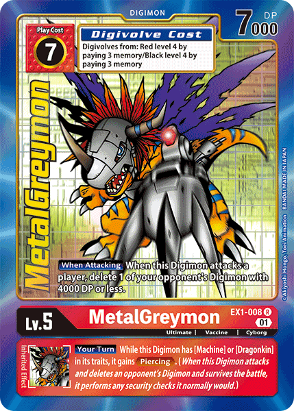 MetalGreymon [EX1-008] (Alternate Art) [Classic Collection] - Destination Retro