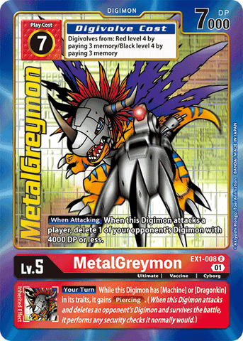 MetalGreymon [EX1-008] (Alternate Art) [Classic Collection] - Destination Retro