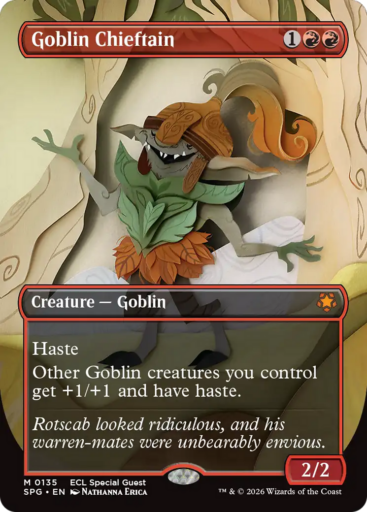 Goblin Chieftain (Borderless) [Lorwyn Eclipsed Special Guests] - Destination Retro