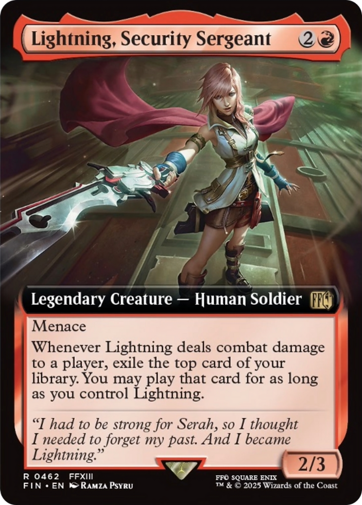 Lightning, Security Sergeant (Extended Art) [FINAL FANTASY] - Destination Retro