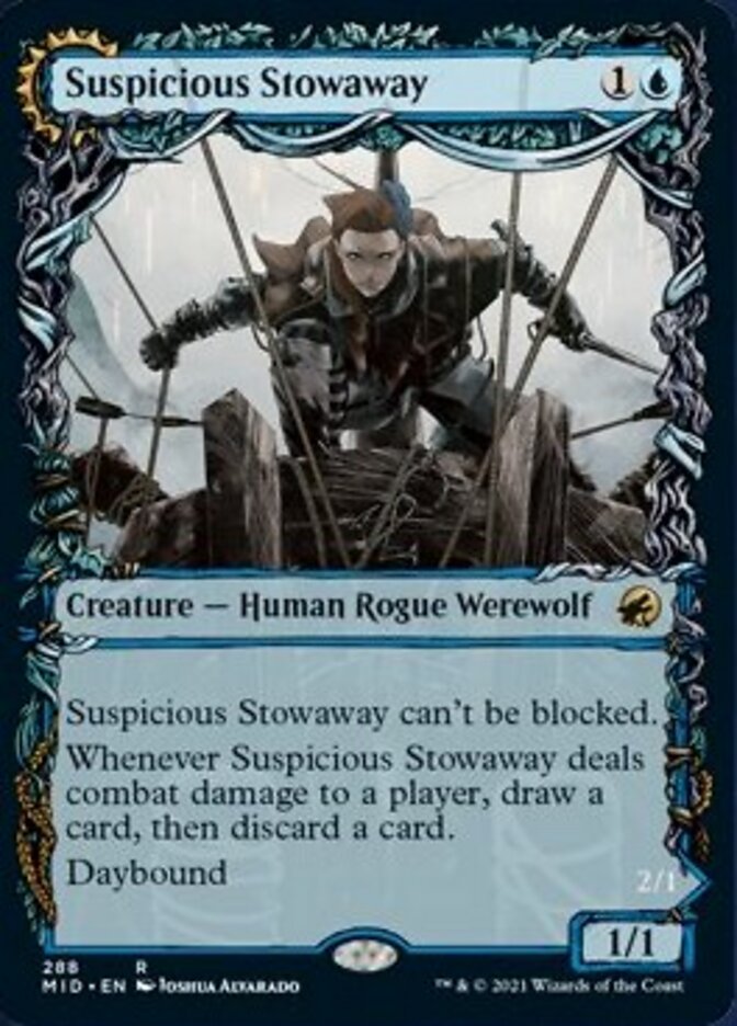 Suspicious Stowaway // Seafaring Werewolf (Showcase Equinox) [Innistrad: Midnight Hunt] - Destination Retro