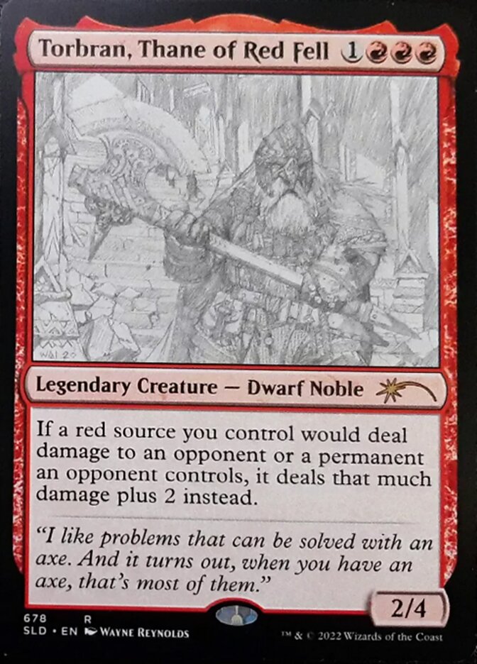 Torbran, Thane of Red Fell (Sketch) [Secret Lair Drop Promos] - Destination Retro