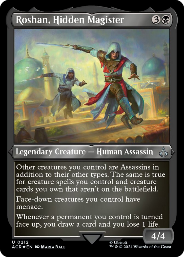 Roshan, Hidden Magister (Foil Etched) [Assassin's Creed] - Destination Retro