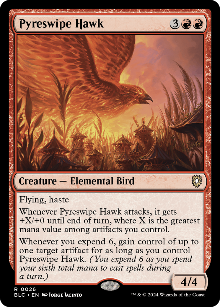 Pyreswipe Hawk [Bloomburrow Commander] - Destination Retro