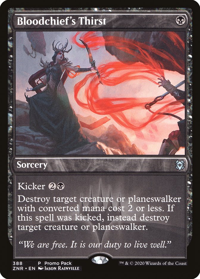 Bloodchief's Thirst (Promo Pack) [Zendikar Rising Promos] - Destination Retro