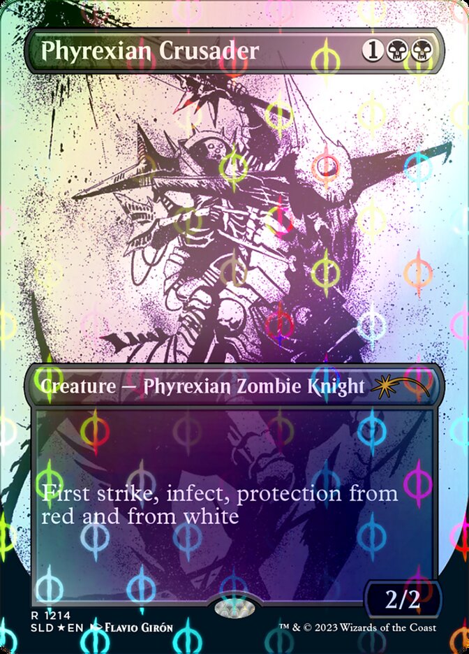 Phyrexian Crusader (Borderless Ichor Step-and-Compleat Foil) [Secret Lair Drop Series] - Destination Retro