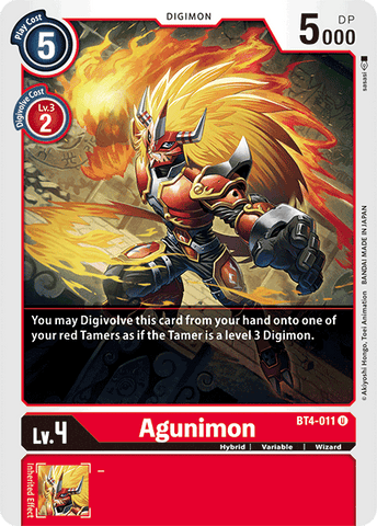 Agunimon [BT4-011] [Great Legend] - Destination Retro