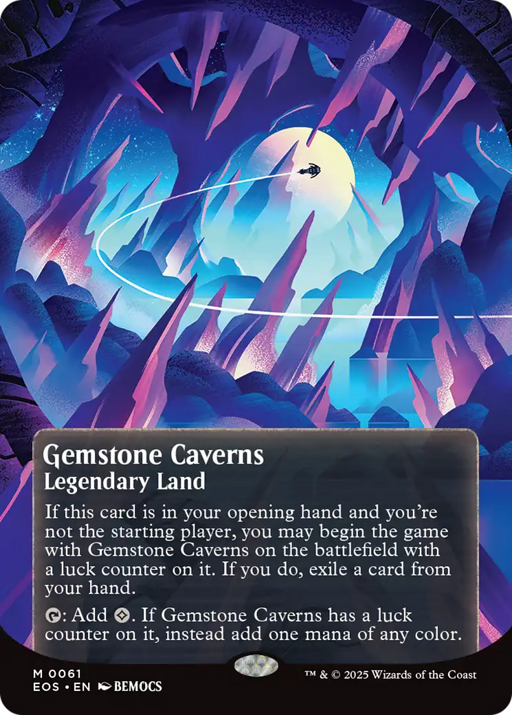 Gemstone Caverns (0061) (Borderless) [Edge of Eternities: Stellar Sights] - Destination Retro