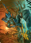 Persistent Marshstalker Art Card (Gold-Stamped Signature) [Bloomburrow Art Series] - Destination Retro