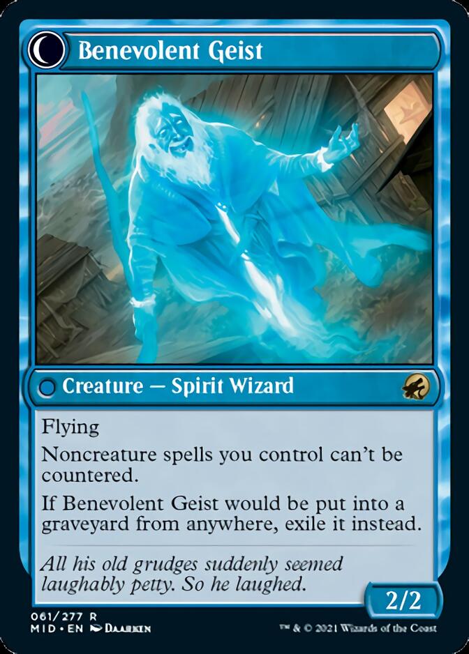 Malevolent Hermit // Benevolent Geist [Innistrad: Midnight Hunt] - Destination Retro