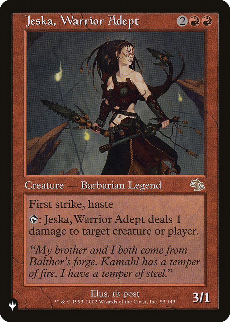 Jeska, Warrior Adept [The List] - Destination Retro